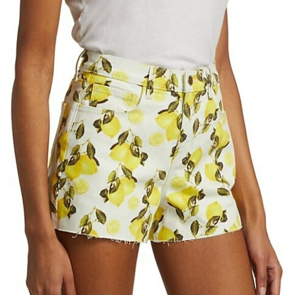 L'AGENCE Audrey Mid-Rise Lemon Shorts - Picture 11 of 16